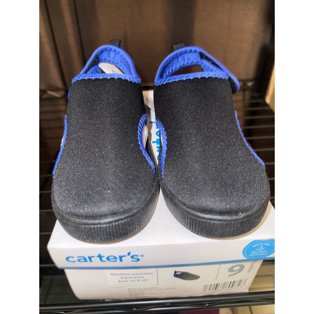 Carters Salinas Aqua Sock Toddler Water Shoes Black Blue Size 9 Toddler